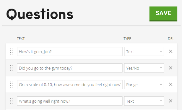 You create your questions